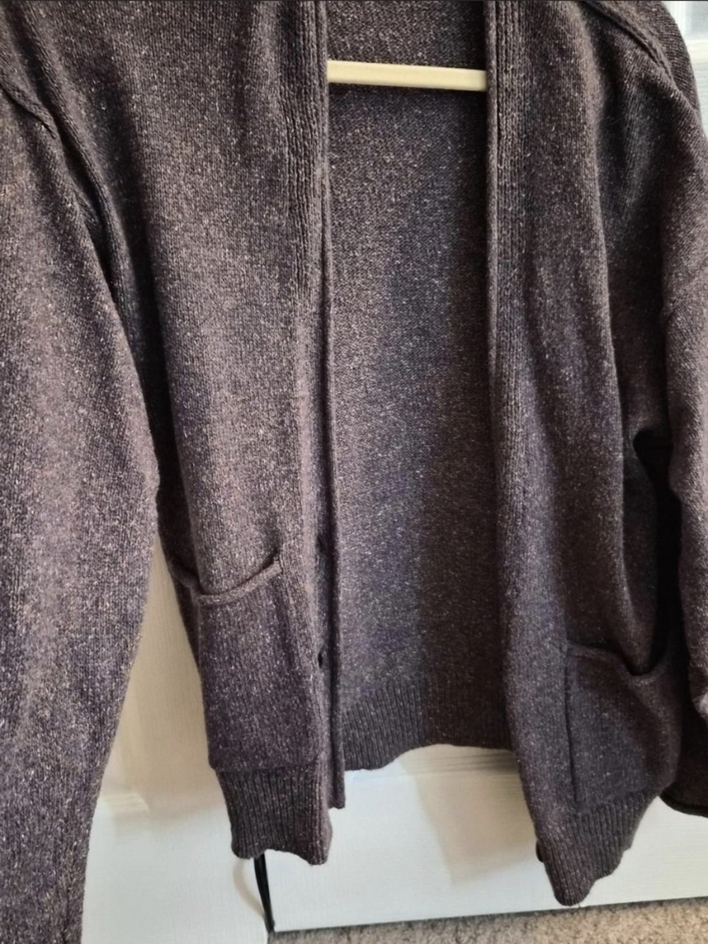 Universal Thread Women's Brown Heathered Open Cardigan